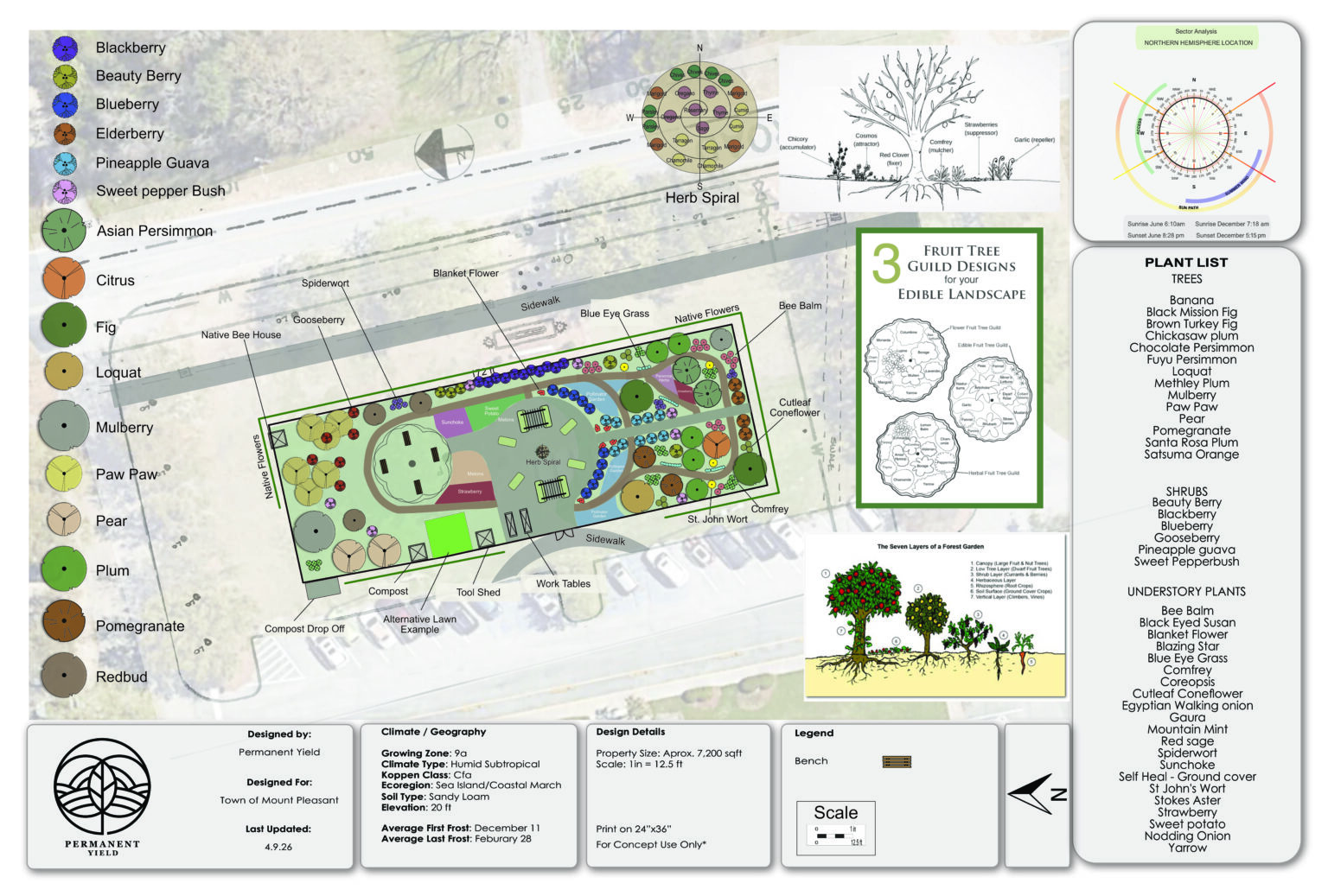 Permaculture concept design for the Mount Pleasant Community Food Forest by Permanent Yield
