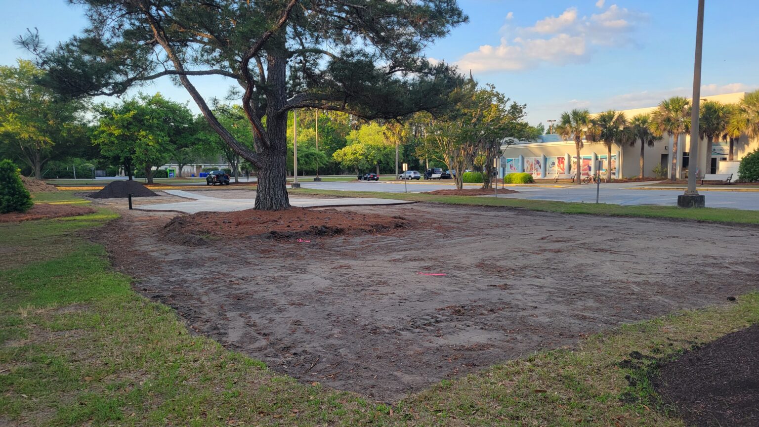 The R.L. Jones Recreation Center site before the food forest was planted